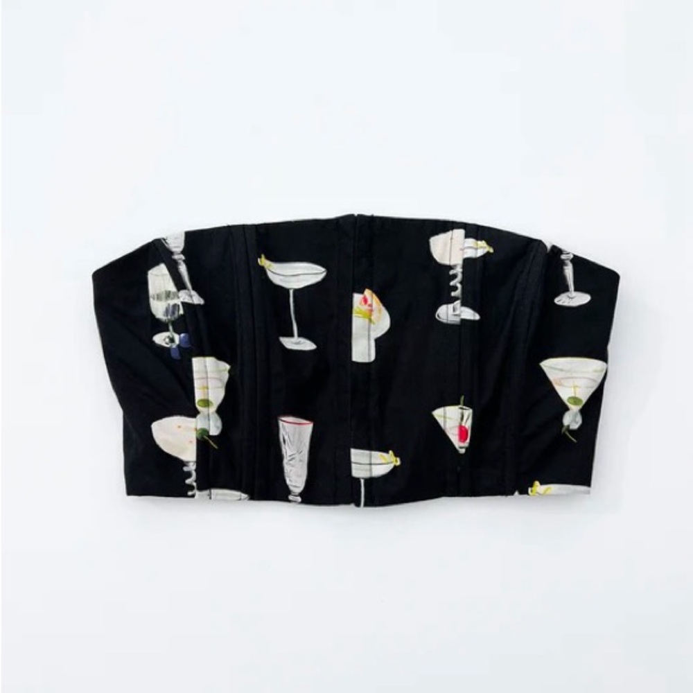 NWT Lisa Says Gah Cocktail Print Bustier - Cher Bustier in Cin Cin print